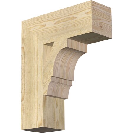 Balboa Block Rough Sawn Bracket, Douglas Fir, 6"W x 18"D x 22"H